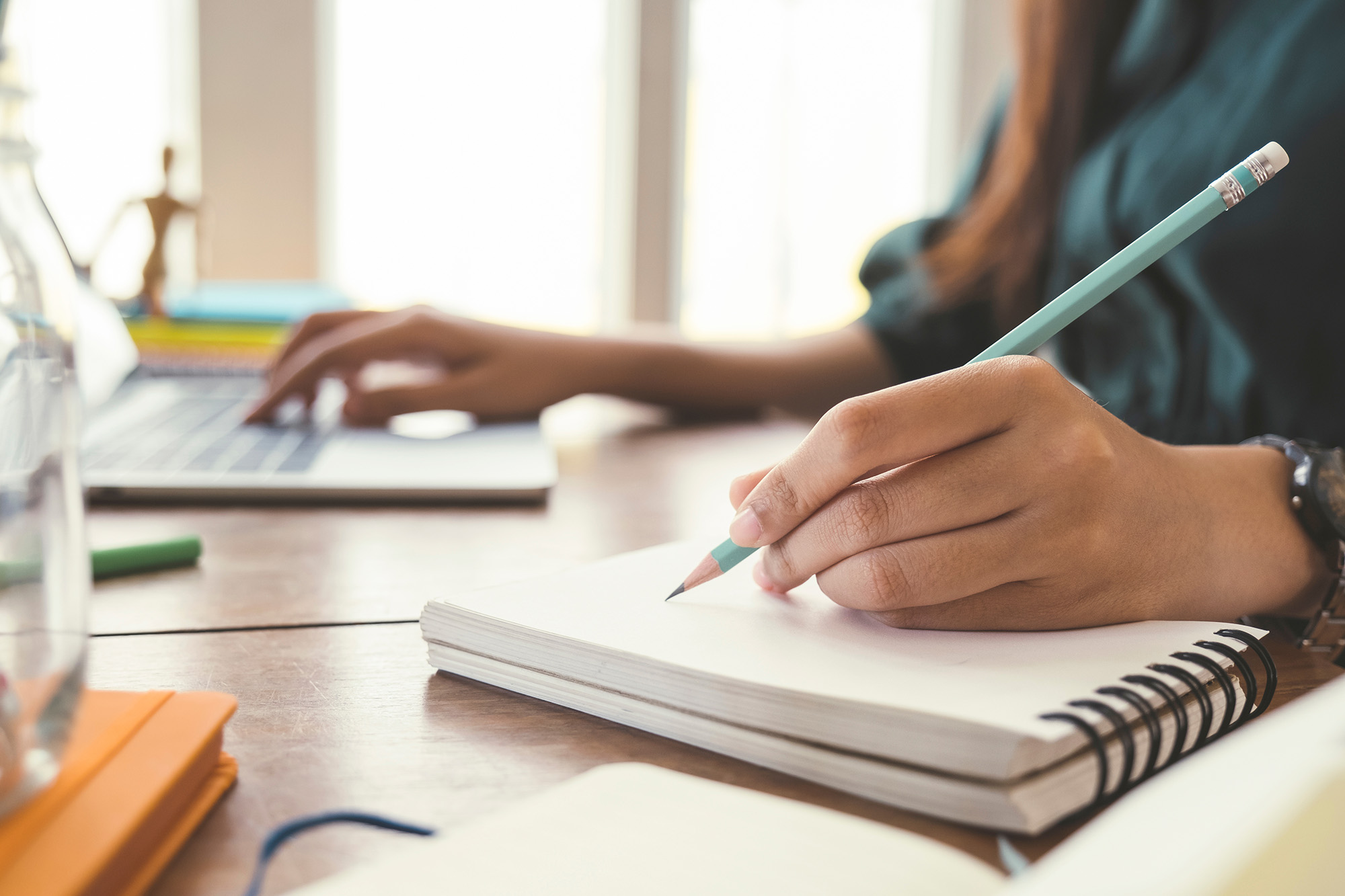 Writing on computer